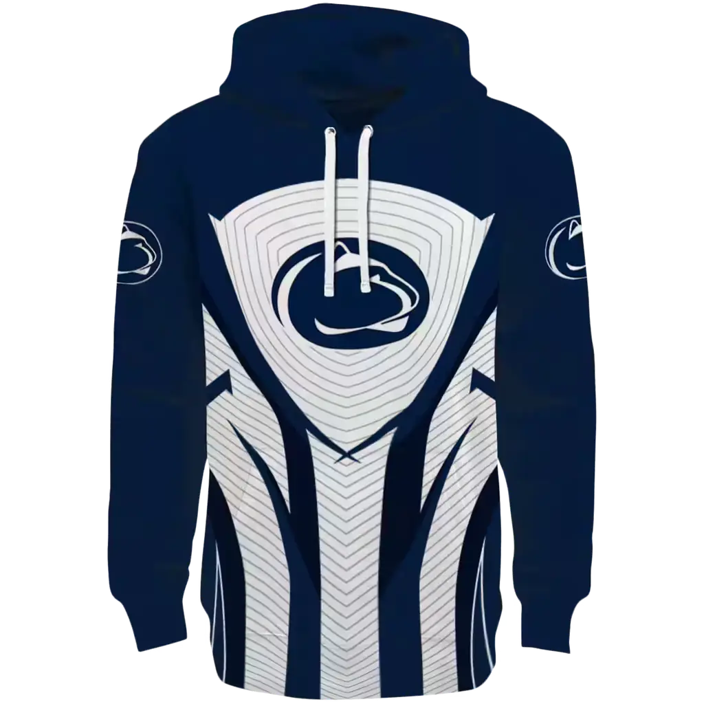 penn state nittany lions concentric lines blue black hoodie best selling penn state nittany lions concentric lines blue black hoodie best selling