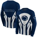 penn state nittany lions concentric lines blue black hoodie best selling