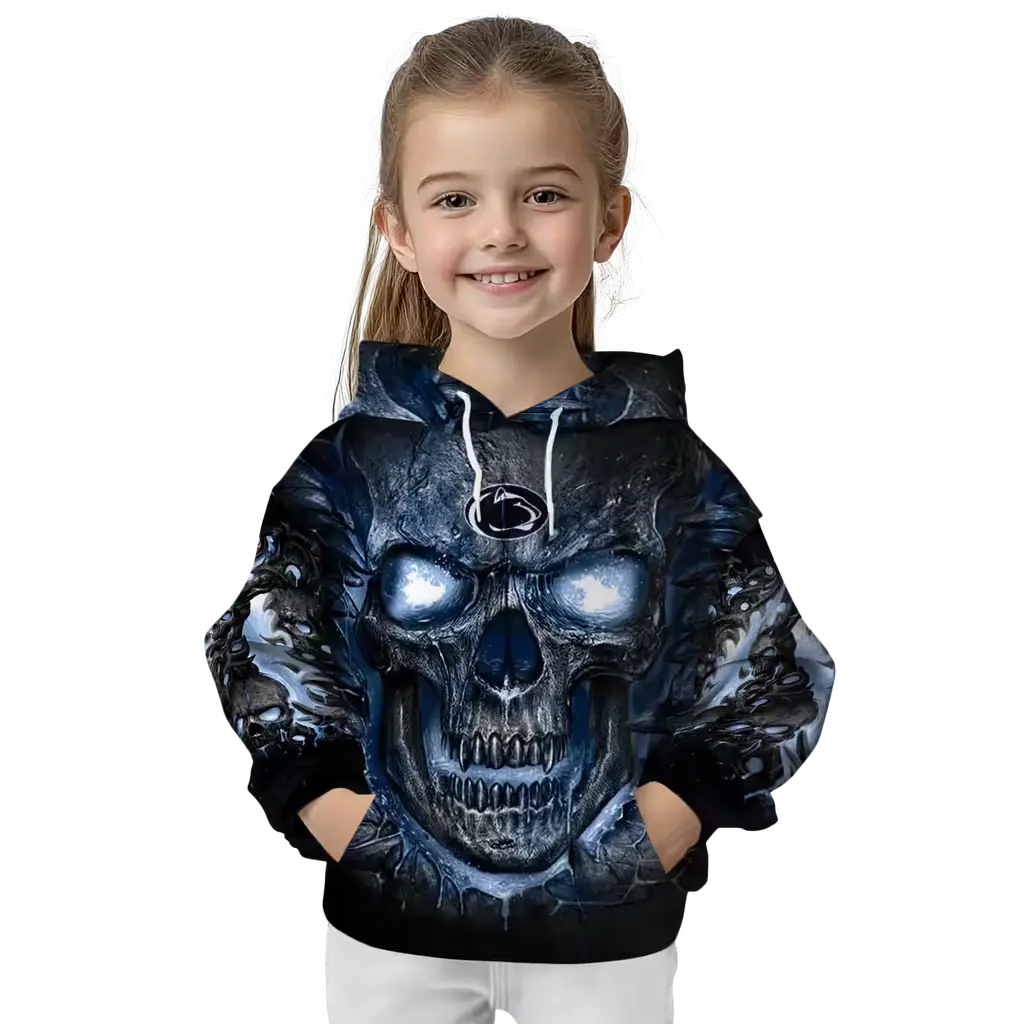 penn state nittany lions demonic skull blue black hoodie top rated penn state nittany lions demonic skull blue black hoodie top rated