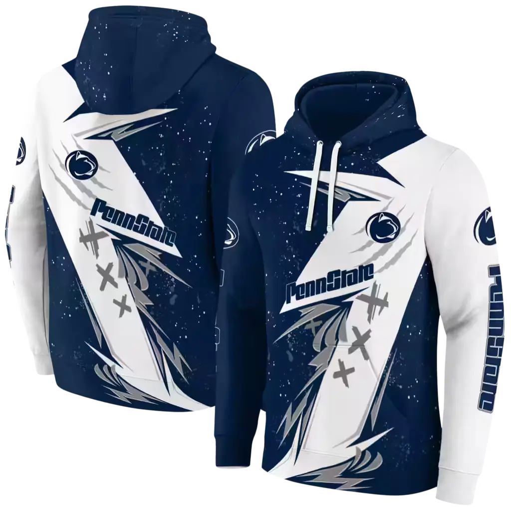 penn state nittany lions dynamic slash blue white hoodie fashion forward penn state nittany lions dynamic slash blue white hoodie fashion forward