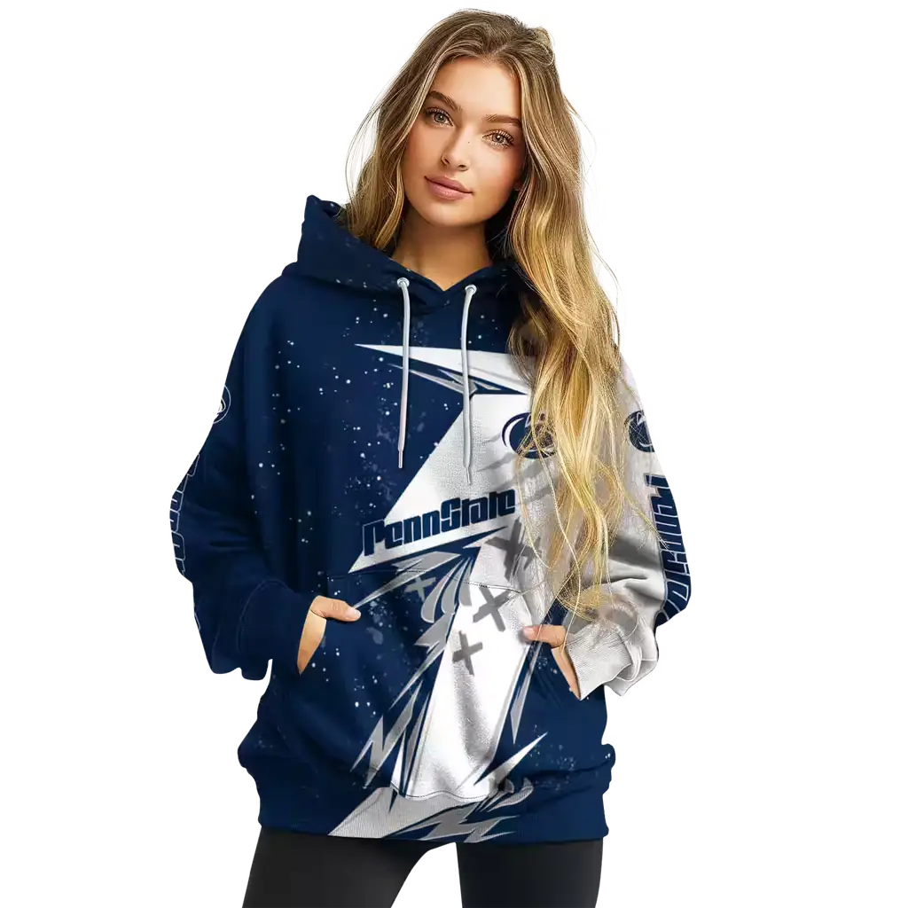penn state nittany lions dynamic slash blue white hoodie high quality penn state nittany lions dynamic slash blue white hoodie high quality