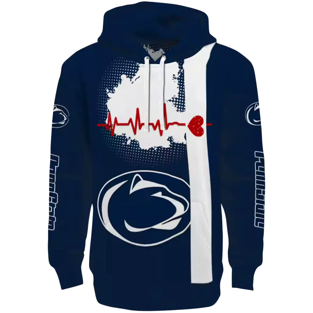 penn state nittany lions football heartbeat blue hoodie best selling penn state nittany lions football heartbeat blue hoodie best selling