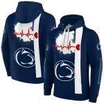 penn state nittany lions football heartbeat blue hoodie best selling