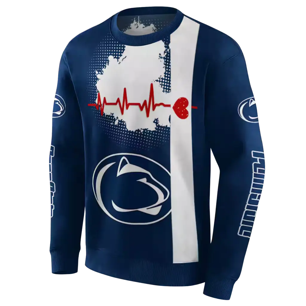 penn state nittany lions football heartbeat blue hoodie new arrival penn state nittany lions football heartbeat blue hoodie new arrival