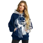 penn state nittany lions graphic punisher blue white hoodie best selling