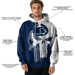 penn state nittany lions graphic punisher blue white hoodie best selling