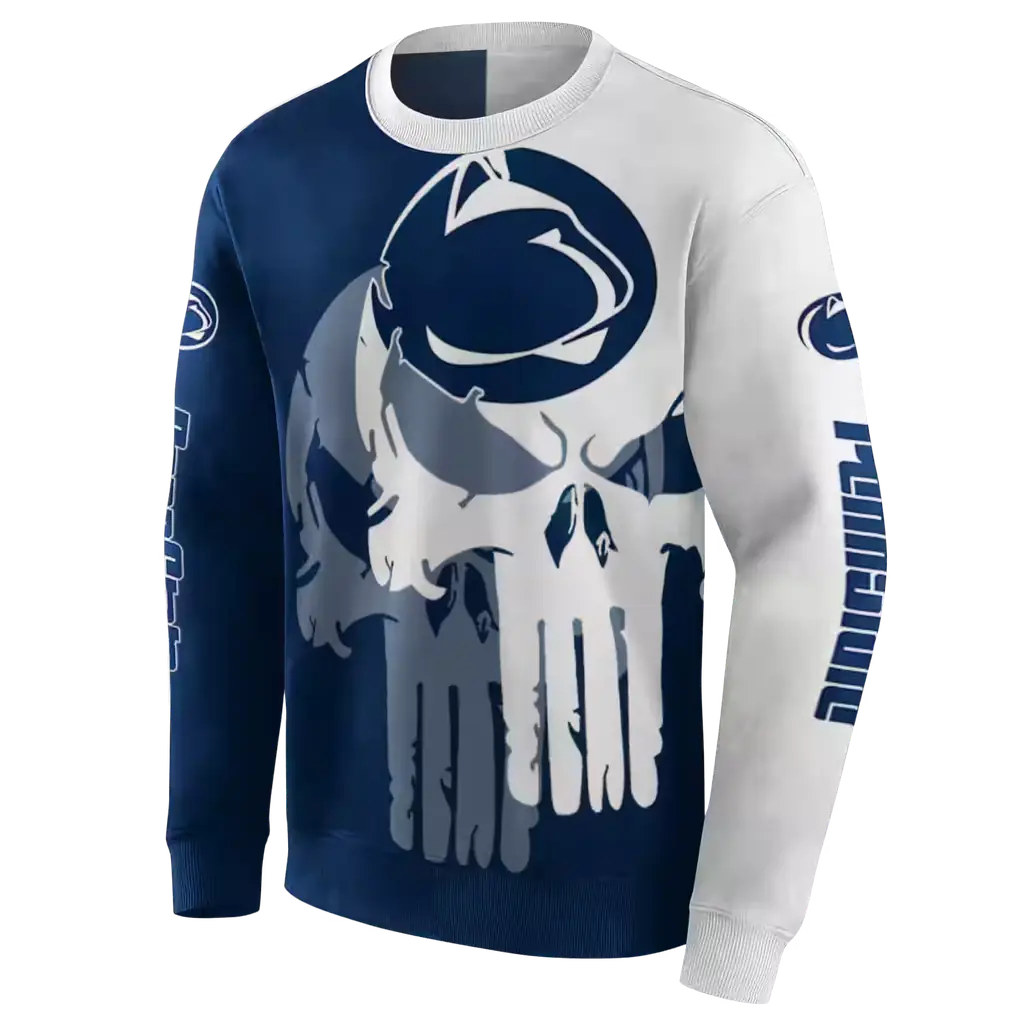 penn state nittany lions graphic punisher blue white hoodie new arrival penn state nittany lions graphic punisher blue white hoodie new arrival