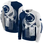 penn state nittany lions graphic punisher blue white hoodie best selling