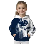 penn state nittany lions graphic punisher blue white hoodie best selling