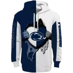 penn state nittany lions heartbeat graphic blue hoodie best selling