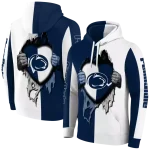 penn state nittany lions heartbeat graphic blue hoodie best selling