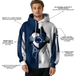 penn state nittany lions heartbeat graphic blue hoodie best selling