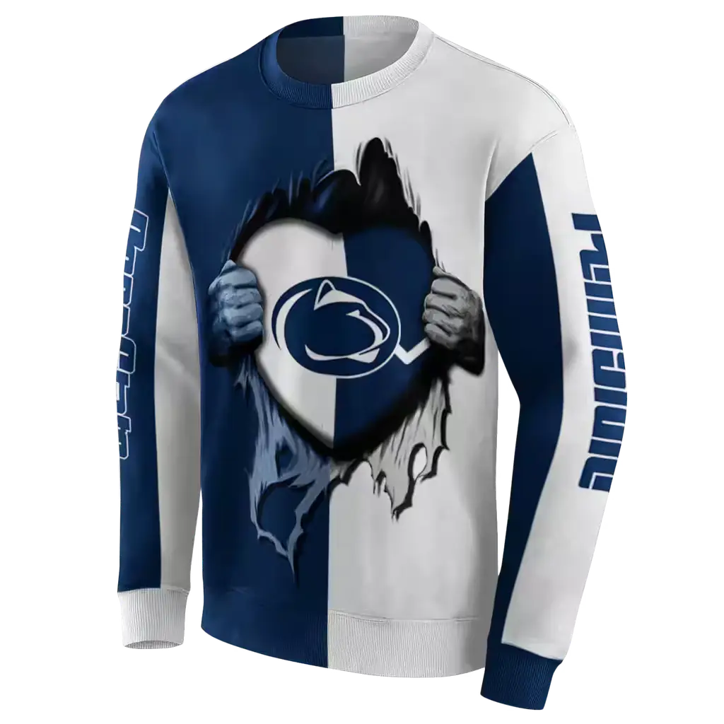 penn state nittany lions heartbeat graphic blue hoodie new arrival penn state nittany lions heartbeat graphic blue hoodie new arrival