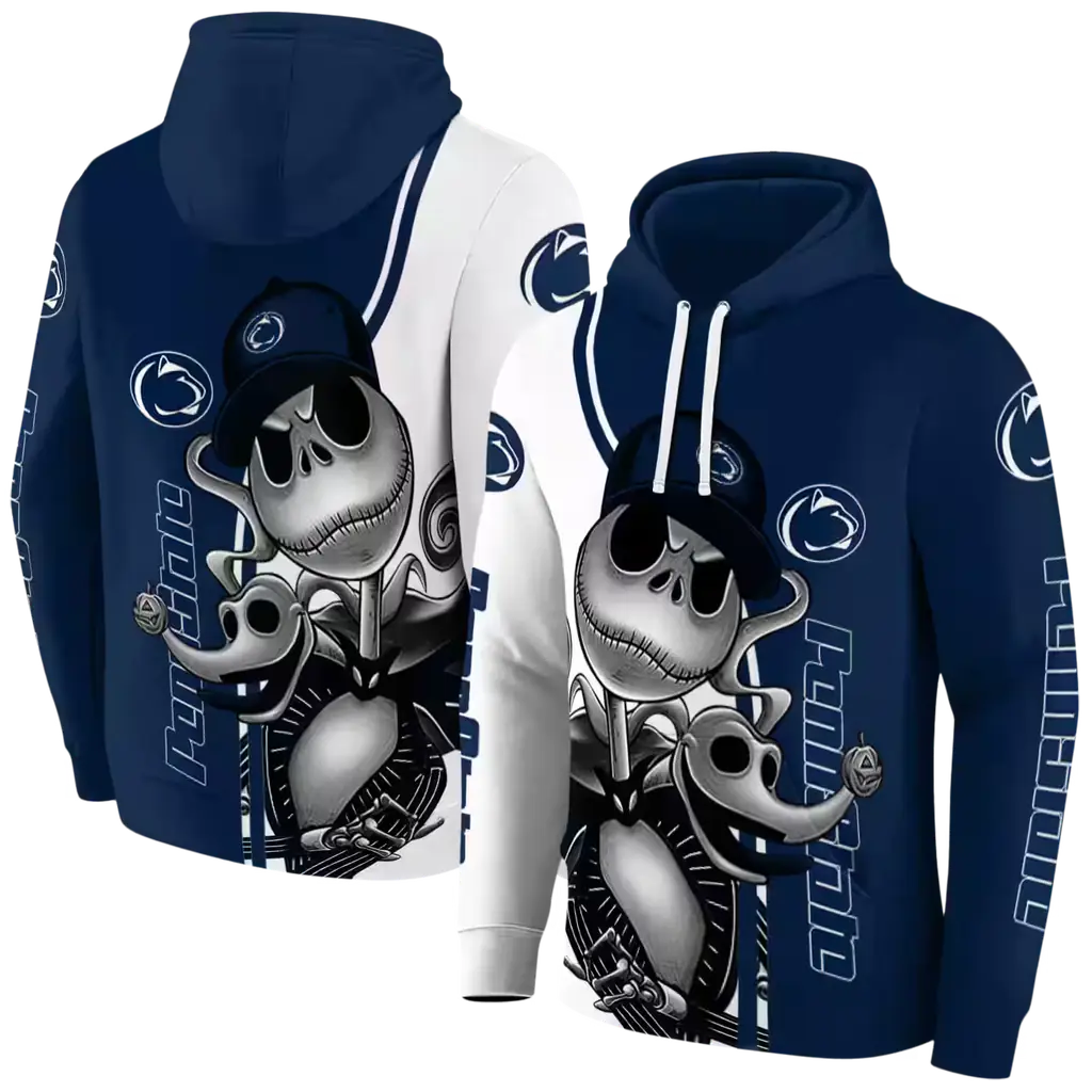 penn state nittany lions jack skellington blue hoodie fashion forward penn state nittany lions jack skellington blue hoodie fashion forward
