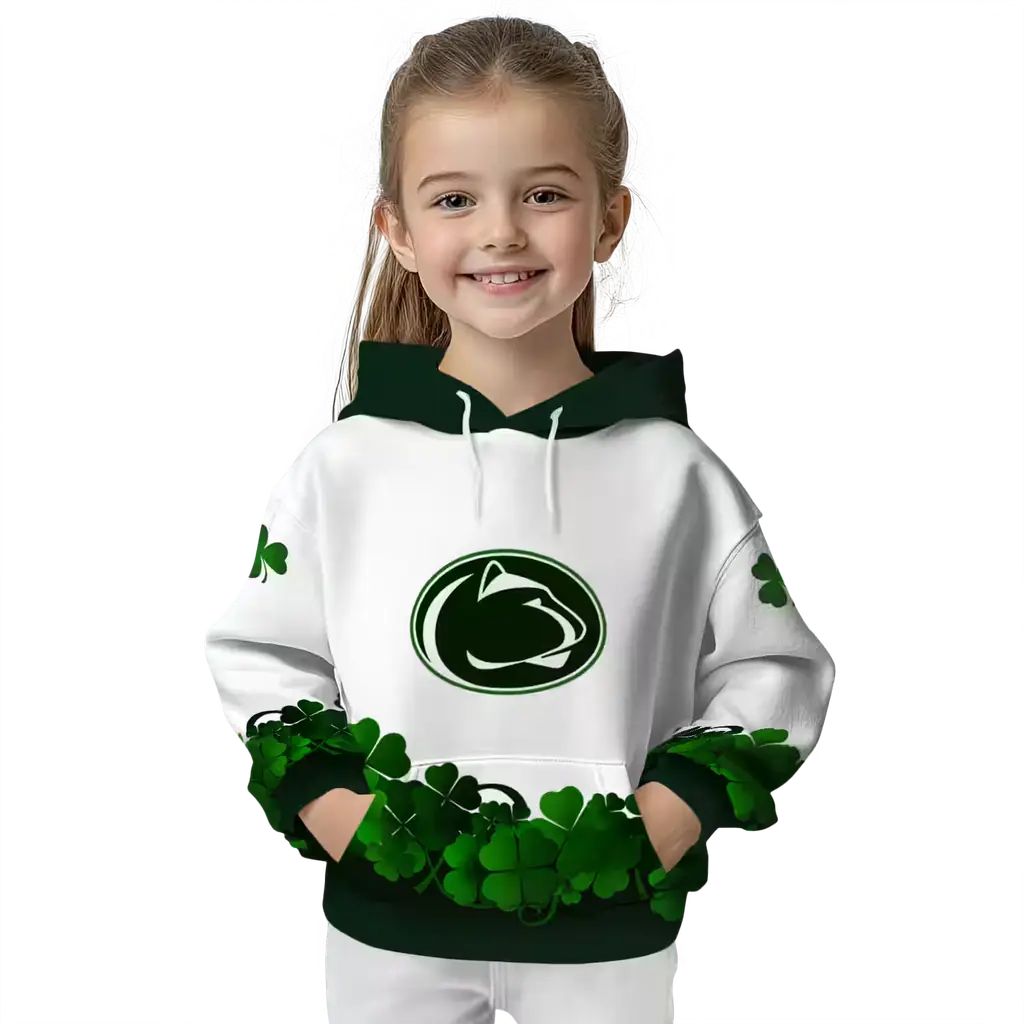 penn state nittany lions lucky motif white green hoodie top rated penn state nittany lions lucky motif white green hoodie top rated