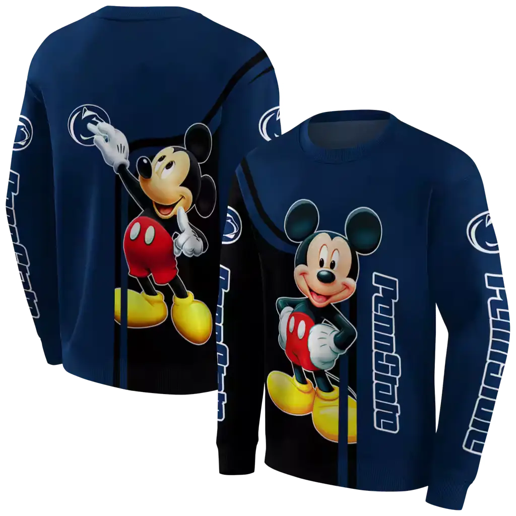 penn state nittany lions mickey mouse blue black hoodie premium grade penn state nittany lions mickey mouse blue black hoodie premium grade