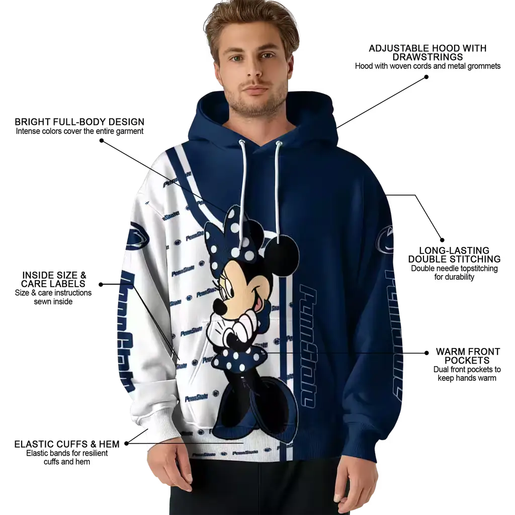 penn state nittany lions minnie mouse blue hoodie latest model penn state nittany lions minnie mouse blue hoodie latest model