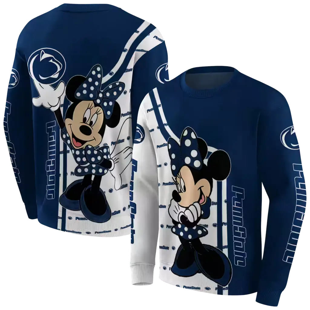 penn state nittany lions minnie mouse blue hoodie premium grade penn state nittany lions minnie mouse blue hoodie premium grade