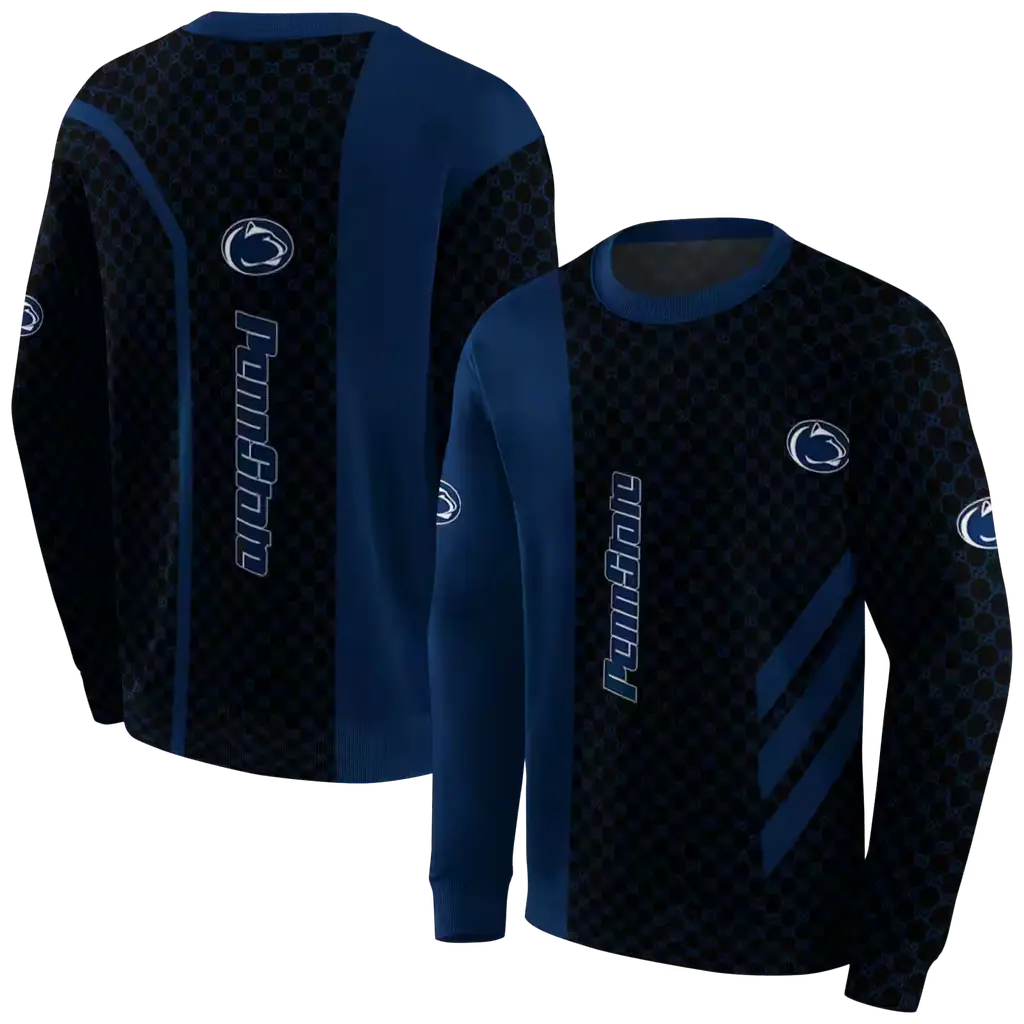 penn state nittany lions monogram pattern blue hoodie premium grade penn state nittany lions monogram pattern blue hoodie premium grade