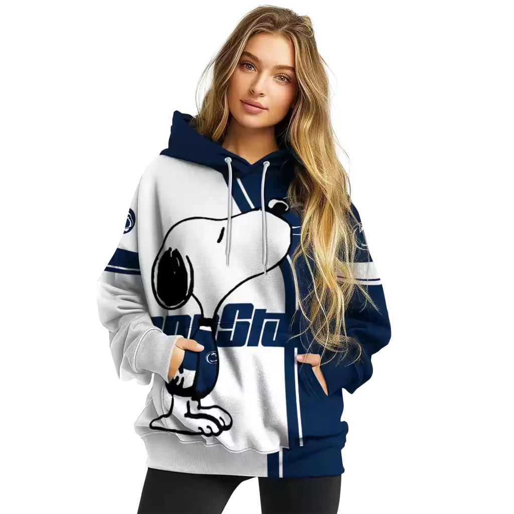 penn state nittany lions playful snoopy blue hoodie high quality penn state nittany lions playful snoopy blue hoodie high quality