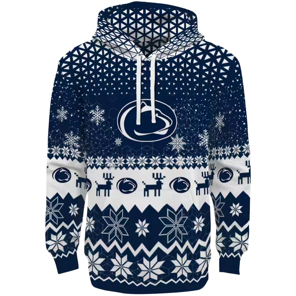 penn state nittany lions reindeer motif blue hoodie best selling penn state nittany lions reindeer motif blue hoodie best selling