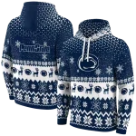 penn state nittany lions reindeer motif blue hoodie best selling