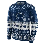 penn state nittany lions reindeer motif blue hoodie best selling