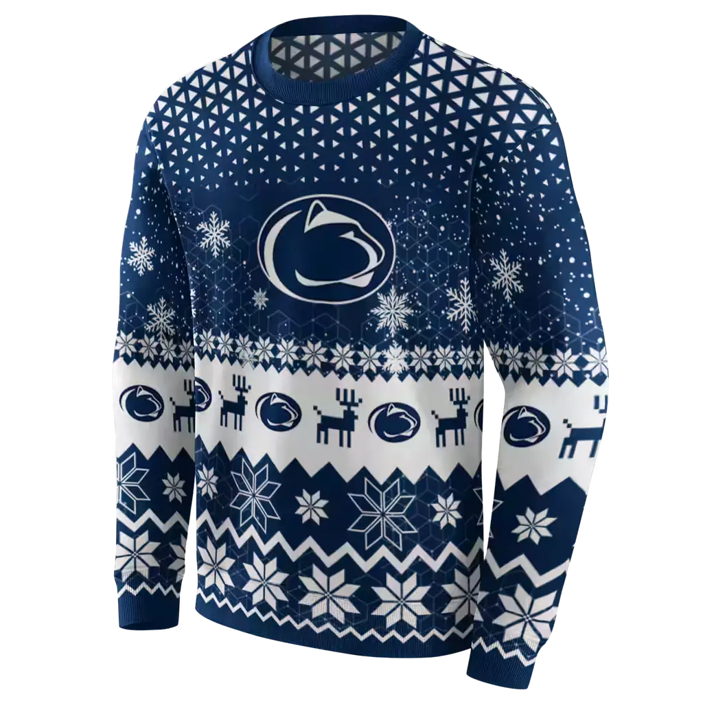 penn state nittany lions reindeer motif blue hoodie new arrival penn state nittany lions reindeer motif blue hoodie new arrival