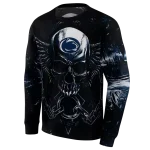penn state nittany lions skull artwork blue black hoodie best selling