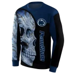penn state nittany lions skull motif blue black hoodie best selling