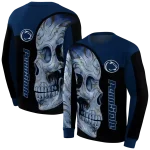 penn state nittany lions skull motif blue black hoodie best selling