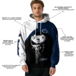 penn state nittany lions skull punisher white black hoodie best selling