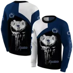 penn state nittany lions skull punisher white black hoodie best selling