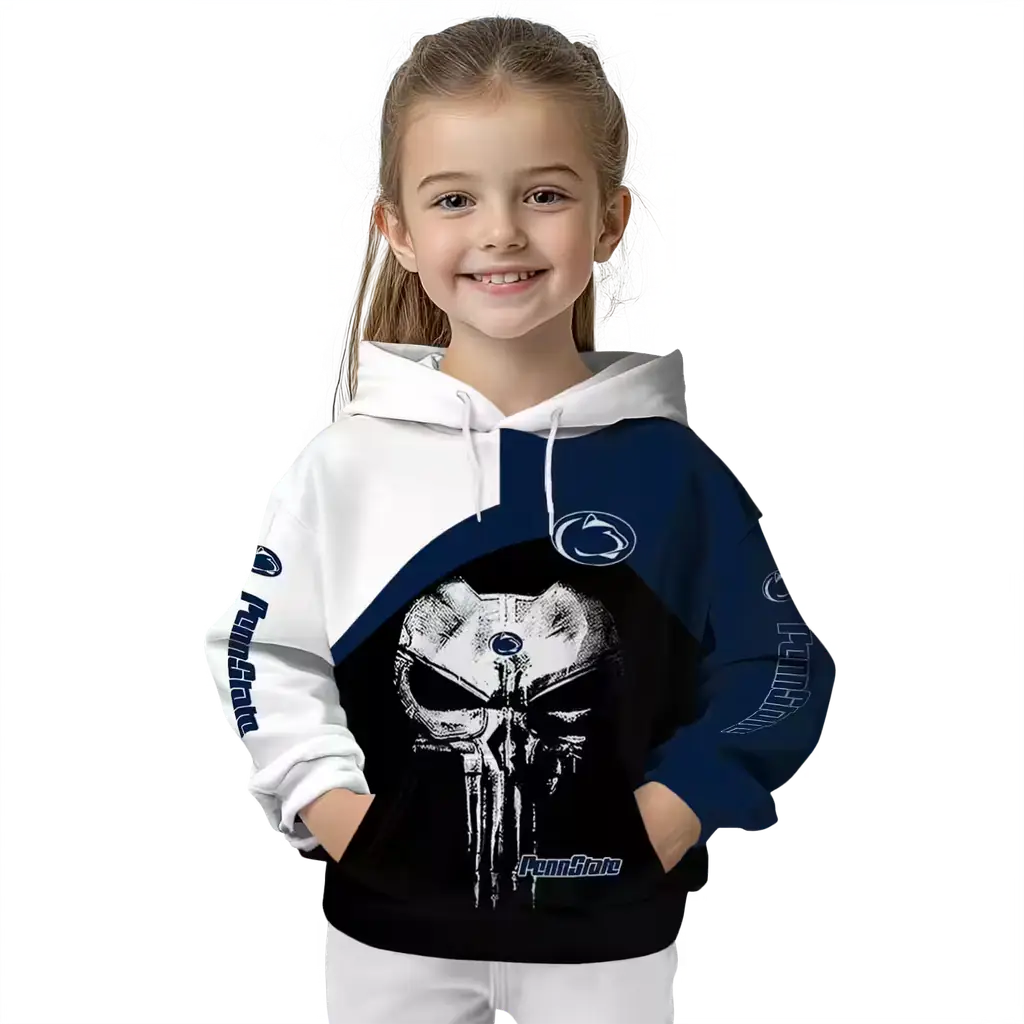 penn state nittany lions skull punisher white black hoodie top rated penn state nittany lions skull punisher white black hoodie top rated