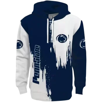 penn state nittany lions splatter effect blue hoodie best selling