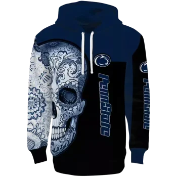 penn state nittany lions sugar skull blue black hoodie best selling