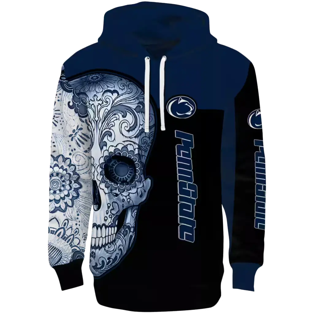 penn state nittany lions sugar skull blue black hoodie best selling penn state nittany lions sugar skull blue black hoodie best selling