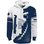 penn state nittany lions triangular pattern blue white hoodie best selling