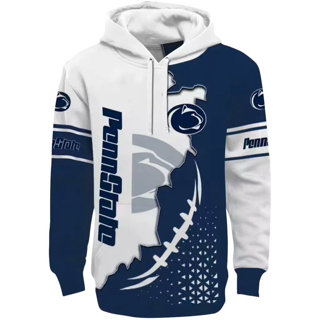 penn state nittany lions triangular pattern blue white hoodie best selling penn state nittany lions triangular pattern blue white hoodie best selling
