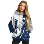 penn state nittany lions triangular pattern blue white hoodie best selling