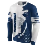 penn state nittany lions triangular pattern blue white hoodie best selling