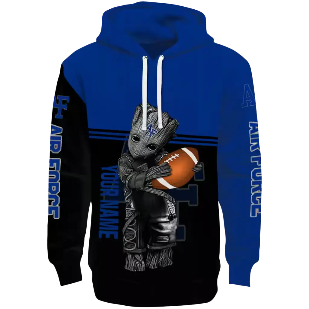 personalized air force falcons baby groot blue black hoodie best selling personalized air force falcons baby groot blue black hoodie best selling