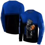 personalized air force falcons baby groot blue black hoodie best selling