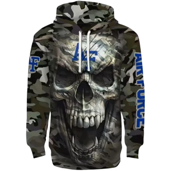 personalized air force falcons camo skull hoodie best selling