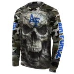 personalized air force falcons camo skull hoodie best selling