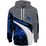 personalized air force falcons hexagonal mesh blue black gray hoodie best selling