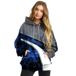 personalized air force falcons hexagonal mesh blue black gray hoodie best selling