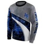 personalized air force falcons hexagonal mesh blue black gray hoodie best selling
