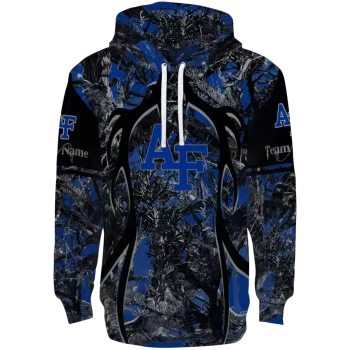 personalized air force falcons hunting theme blue black hoodie best selling