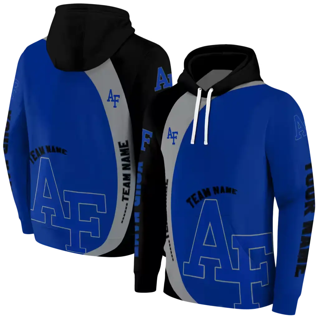 personalized air force falcons minimalist design blue black hoodie fashion forward personalized air force falcons minimalist design blue black hoodie fashion forward